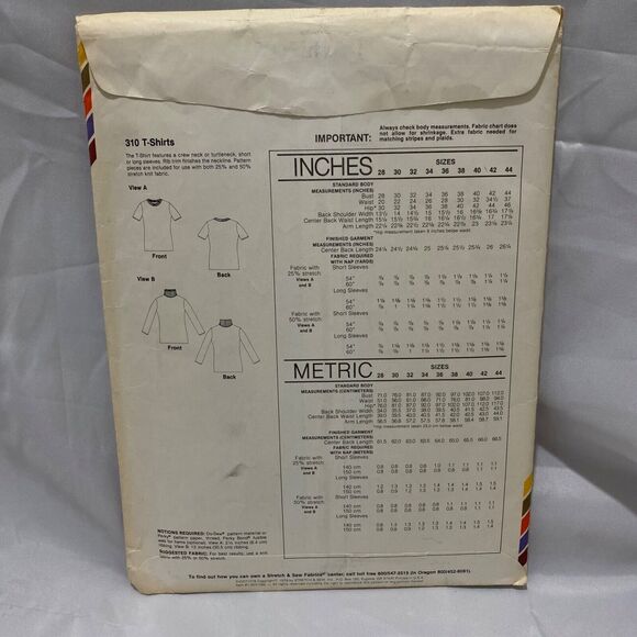 1979 Stretch and Sew T-Shirts Design Patterns by Ann Person - Picture 5 of 9